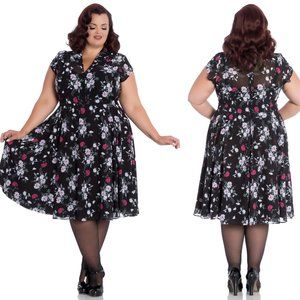 2XL New Unworn Hell Bunny Belleville Retro 40s Inspired Floral Dress Modcloth